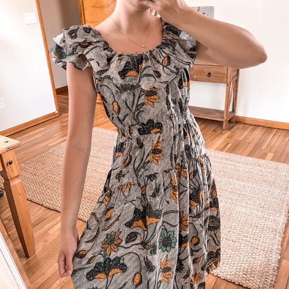 Ulla Johnson Dresses & Skirts - Ulla Johnson Amira Floral Bohemian Cottagecore Ruffled Maxi Dress in Portofino 4